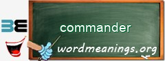 WordMeaning blackboard for commander